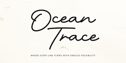 Ocean Trace Font Poster 1