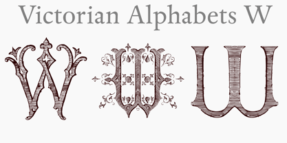 Victorian Alphabets W Font Poster 4