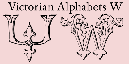 Victorian Alphabets W Font Poster 3