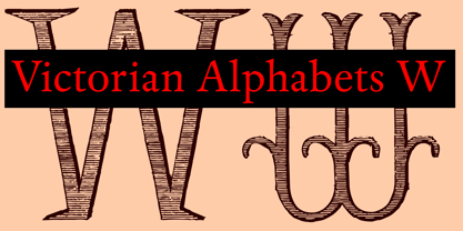 Victorian Alphabets W Font Poster 1