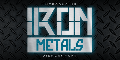 Iron Metals Font Poster 1