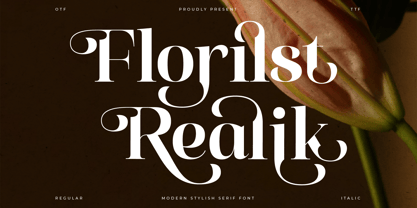 Florilst Realik Font Poster 1