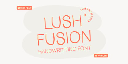 Lush Fusion Font Poster 1