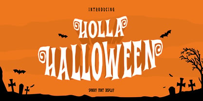 Holla Halloween Font Poster 1