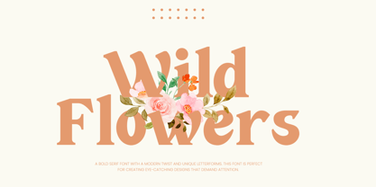 Wild Flowers Font Poster 1