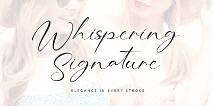 Whispering Signature Font Poster 1