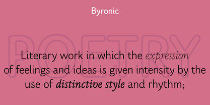 Byronic Font Poster 2