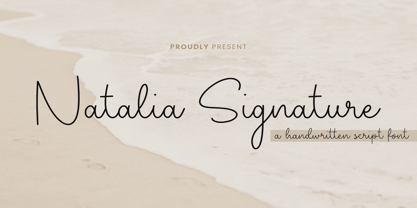 Natalia Signature Font Poster 1
