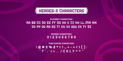 HeroesX Font Poster 3