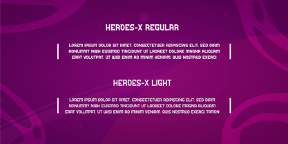 HeroesX Font Poster 2