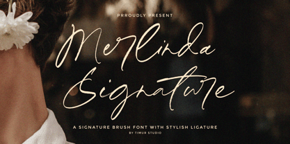 Merlinda Signature Font Poster 1