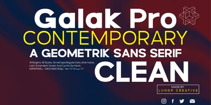 Galak Pro Font Poster 1