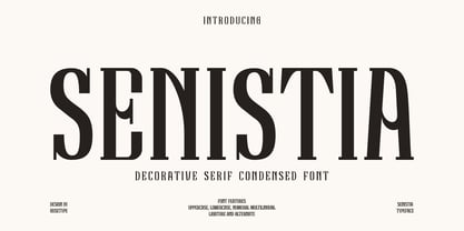 Senistia Font Poster 1