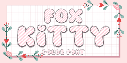 Fox Kitty Fuente Póster 1