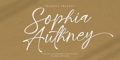 Sophia Authney Font Poster 1