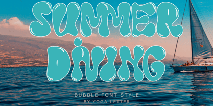 Summer Diving Font Poster 1