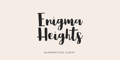Enigma Heights Font Poster 1