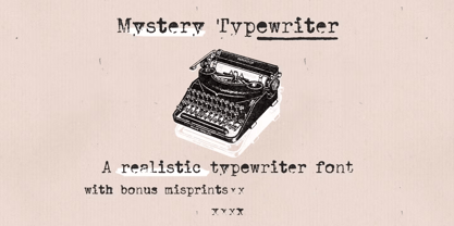 Mystery Typewriter Font Poster 1