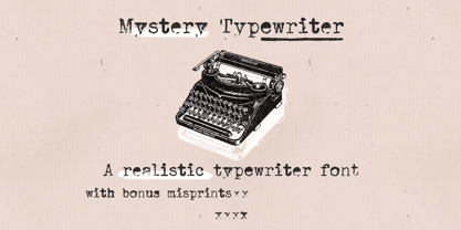 Mystery Typewriter Fuente Póster 1