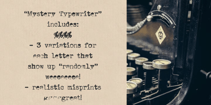 Mystery Typewriter Font Poster 3