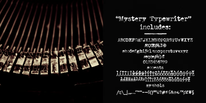 Mystery Typewriter Font Poster 2