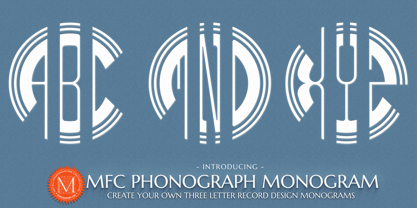 MFC Phonograph Monogram Font Poster 1