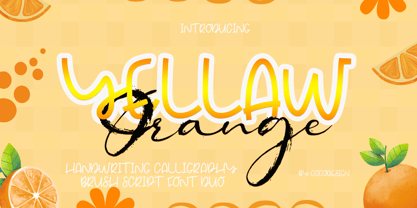 Yellaw Orange Font Poster 1