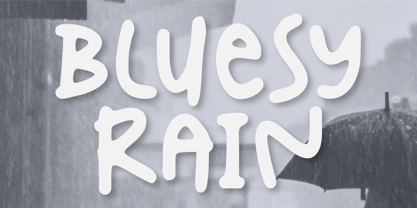 Bluesy Rain Font Poster 1