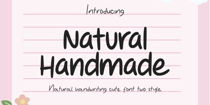 Natural Handmade Fuente Póster 1