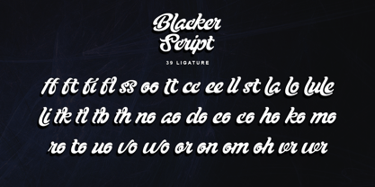 Blacker Script Font Poster 10