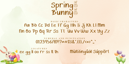 Spring Bunny Font Poster 9