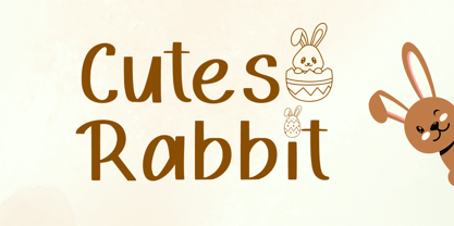 Spring Bunny Font Poster 2