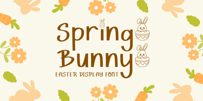 Spring Bunny Font Poster 1