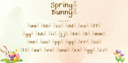 Spring Bunny Font Poster 10