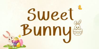 Spring Bunny Font Poster 6