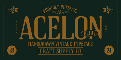 Acelon Blur Font Poster 1