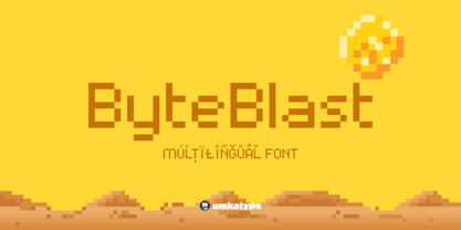 Byte Blast Font Poster 11