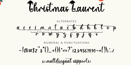 Christmas Laurent Font Poster 7