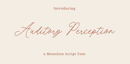 Auditory Perception Font Poster 1