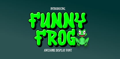 Funny Frog Display Fuente Póster 1