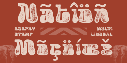 Acaphy Stamp Font Poster 5