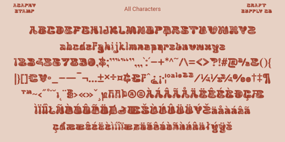 Acaphy Stamp Font Poster 6