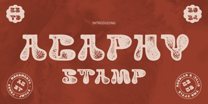 Acaphy Stamp Font Poster 1