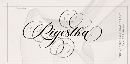 Rigestha Script Font Poster 1
