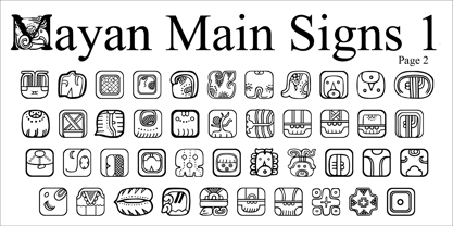 Mayan Main Sign 1 Font Poster 2