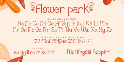 Flower Park Fuente Póster 9