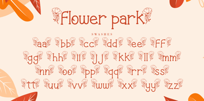 Flower Park Font Poster 10