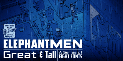 Elephantmen Great & Tall Font Poster 1