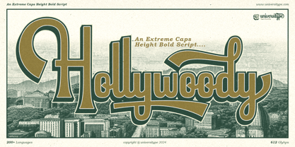 UT Hollywoody Extrude Font Poster 1