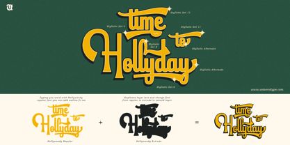 UT Hollywoody Extrude Font Poster 7